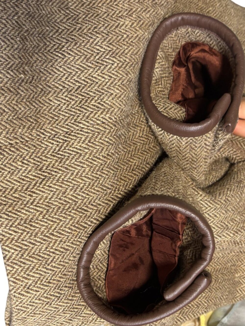Lauren Ralph Lauren 4P Wool Silk Herringbone Tweed Equestrian Blazer Brown - Picture 11 of 15